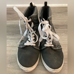 Boys Grey and Black Hightop Sneakers Size 3